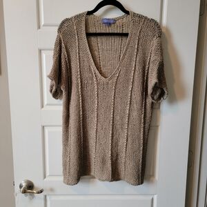 Vivienne Tam Tan V-Neck Sweater